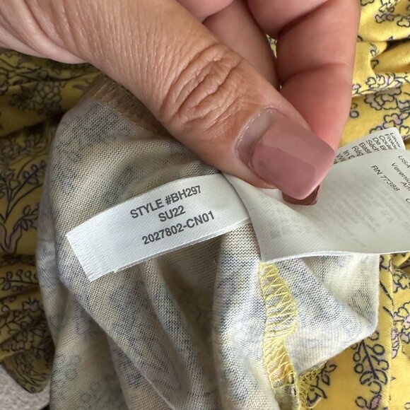 2/$24 Crewcuts New York Nightgown Sleep Wear Dress Floral Yellow 12 - 14 #9194 - Picture 5 of 7
